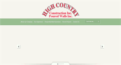 Desktop Screenshot of high-country-construction.com