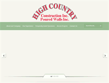 Tablet Screenshot of high-country-construction.com